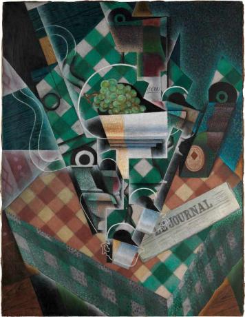 juan gris natüürmort ruuduline laudlina