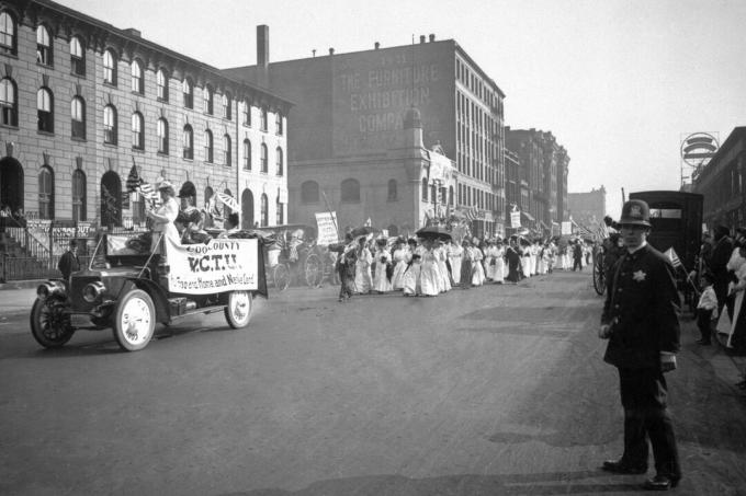 Foto temperatuuri paraadist, 1908, Chicago