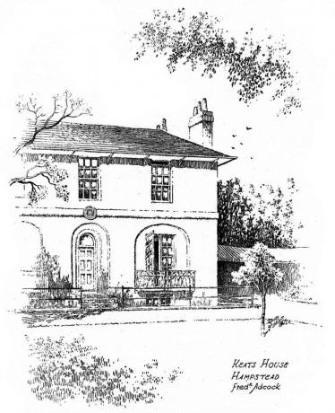 Keats House, Hampstead, London, 1912. Kunstnik: Frederick Adcock