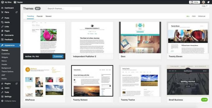 Ekraanipilt WordPress.com-ist.