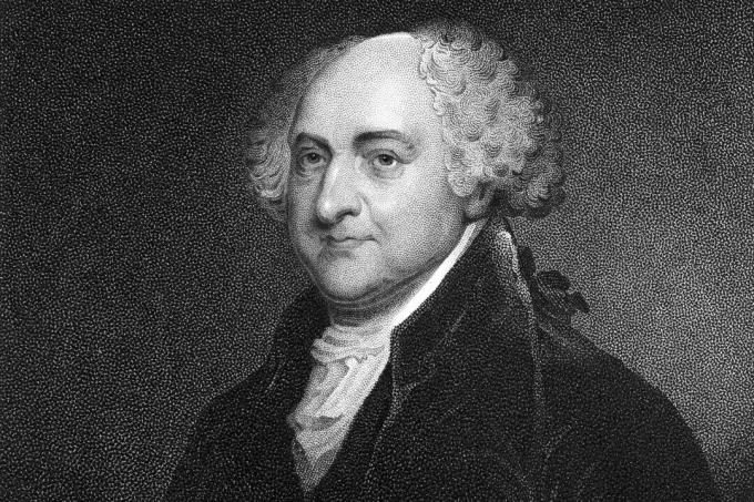 Graveeritud president John Adamsi portree