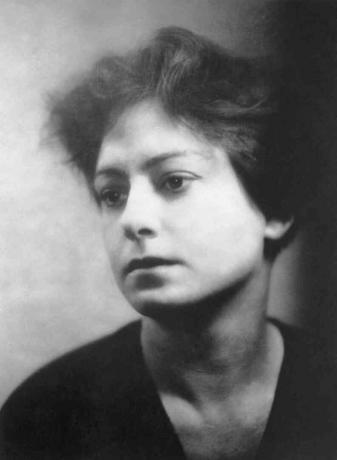 Dorothy Parkeri mustvalge portree