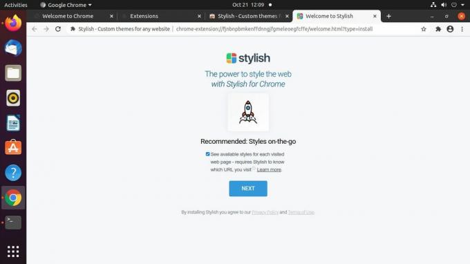 Google Chrome Stiilne installitud