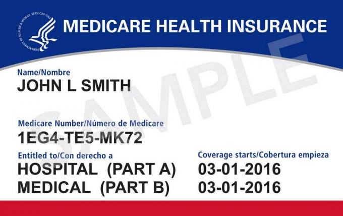 Pilt uuest Medicare kaardist, mis väljastati alates 2018. aasta aprillist