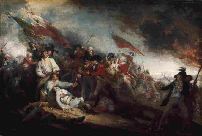 Kindral Warreni surm Bunker Hilli lahingus 17. juunil 1775, maalija John Trumbull.