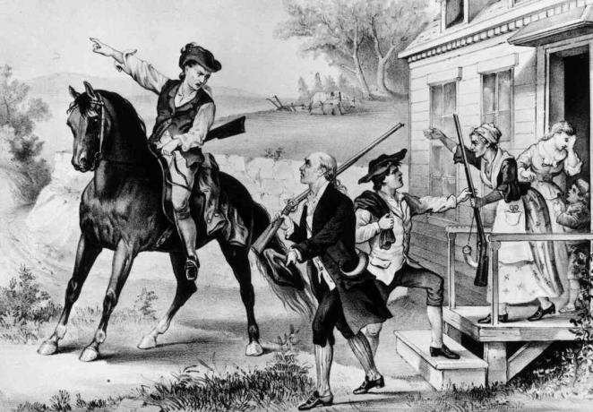 1774: Uus-Inglismaa koloniaalmiilitsate kogunemine, kes olid valmis hetkega ette võitlema brittidega.