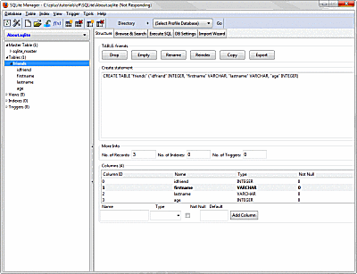 Firefoxi SQLite haldur