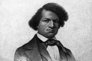 Graveeritud portree Frederick Douglassist