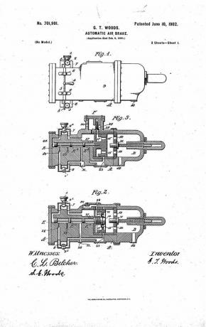 Granville T patent. Woodsi automaatne õhkpidur, 1902