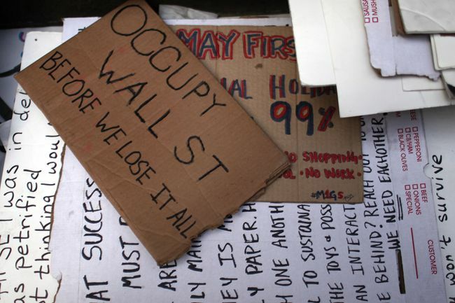 Hunnik Occupy Wall Street protestisilte