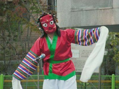 Korea traditsiooniline mask-tantsija