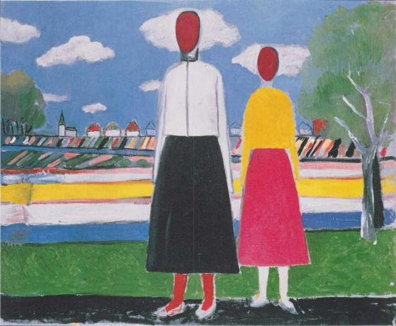 kazimir malevich kaks naist maastikul