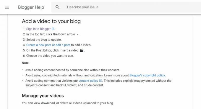 Bloggeri abileht video lisamiseks oma ajaveebi