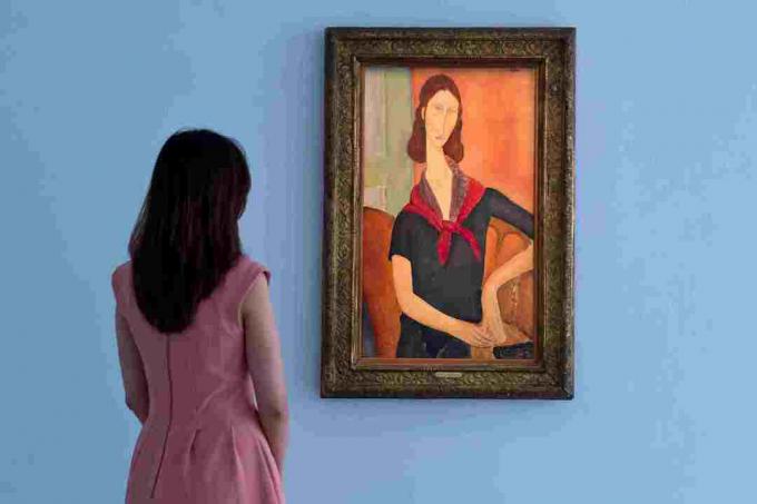 Jeanne Hebuteme'i portree autor Amadeo Modigliani