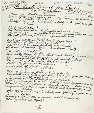Whitmani Custeri surma sonett