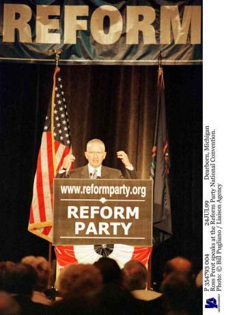 Ross Perot kõneleb Reformierakonna rahvuskonventsioonil